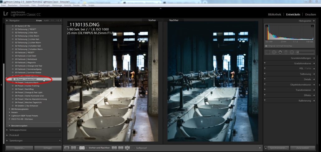 Presets in Adobe Lightroom Classic CC importieren